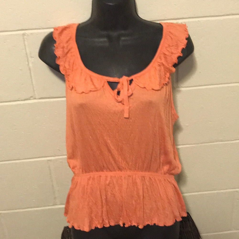 Cotton On Lucy ruffle strap top sun baked size m coconut girl style